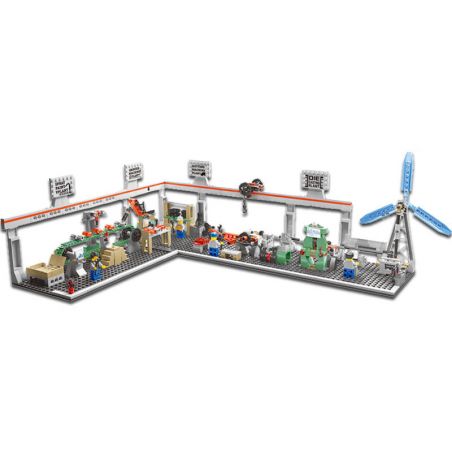 QIZHILE 80007 non  MÔ HÌNH THỜI ĐẠI CÔNG NGHIỆP 4 bộ đồ chơi xếp lắp ráp ghép mô hình INDUSTRIAL 732 khối