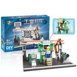 QIZHILE 80007 non  MÔ HÌNH THỜI ĐẠI CÔNG NGHIỆP 4 bộ đồ chơi xếp lắp ráp ghép mô hình INDUSTRIAL 732 khối