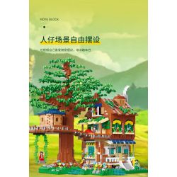 MOYU BLOCK MY92014 92014 non  NHÀ CÂY BUỔI SÁNG bộ đồ chơi xếp lắp ráp ghép mô hình Modular Buildings TREE HOUSE Mô Hình Nhà Cửa 4076 khối