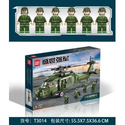 GAOMISI T3014 3014 non  TRỰC THĂNG VŨ TRANG ZHI-20 bộ đồ chơi xếp lắp ráp ghép mô hình Flourishing Age Strengthen The Army TANK & MILITARY 718 khối