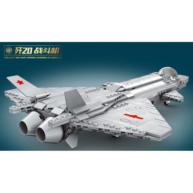 GAOMISI T3013 3013 non  MÁY BAY CHIẾN ĐẤU J-20 bộ đồ chơi xếp lắp ráp ghép mô hình Flourishing Age Strengthen The Army TANK & MILITARY 768 khối