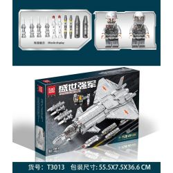 GAOMISI T3013 3013 non  MÁY BAY CHIẾN ĐẤU J-20 bộ đồ chơi xếp lắp ráp ghép mô hình Flourishing Age Strengthen The Army TANK & MILITARY 768 khối