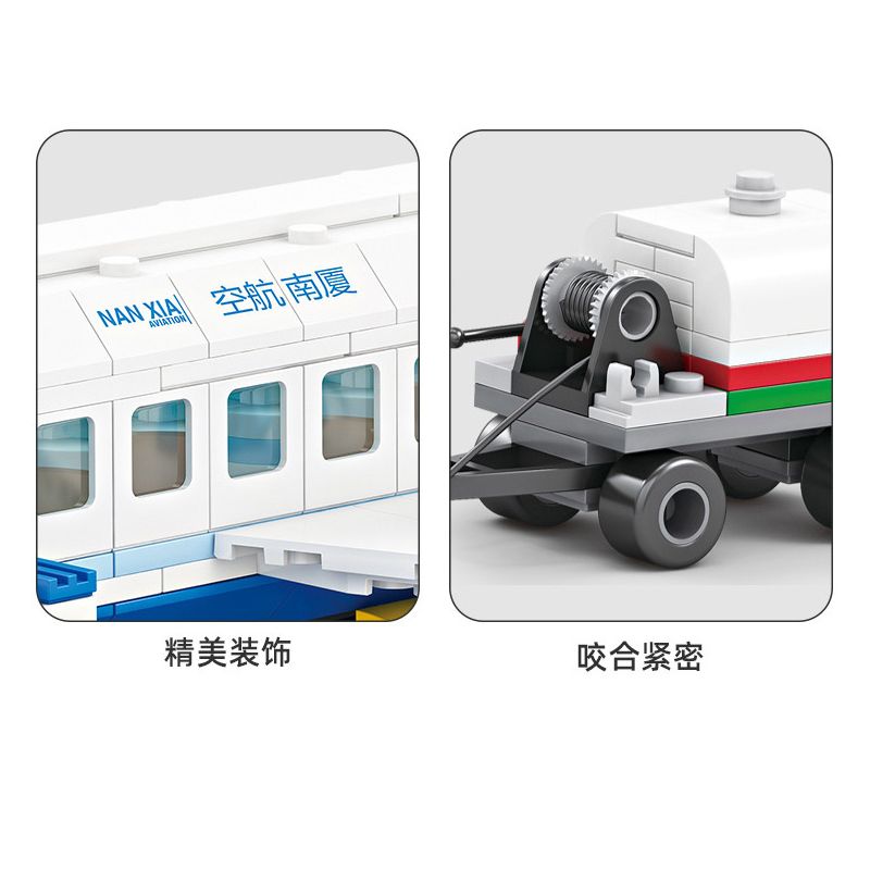 Kazi KY83028 83028 non  SÂN BAY WINGS OF LIGHT bộ đồ chơi xếp lắp ráp ghép mô hình City WINGS OF LIGHT AIRPORT Thành Phố 1003 khối