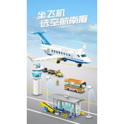 Kazi KY83028 83028 non  SÂN BAY WINGS OF LIGHT bộ đồ chơi xếp lắp ráp ghép mô hình City WINGS OF LIGHT AIRPORT Thành Phố 1003 khối