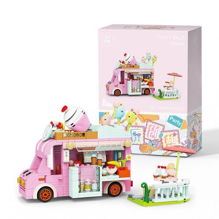 WEIGHT 2047 non  MỘT CHÚT NGỌT NGÀO bộ đồ chơi xếp lắp ráp ghép mô hình FAIRY TALE TOWN 429 khối