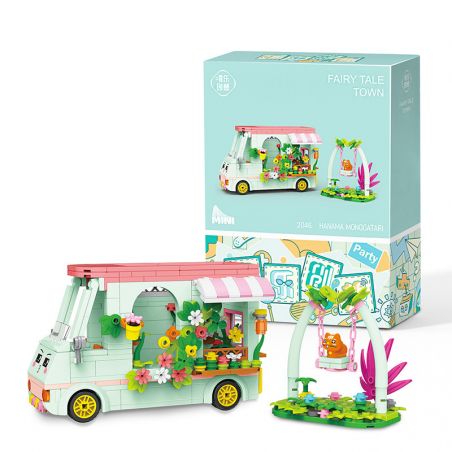 WEIGHT 2046 non  MẤT MỘT CHÚT THỜI GIAN bộ đồ chơi xếp lắp ráp ghép mô hình FAIRY TALE TOWN 421 khối
