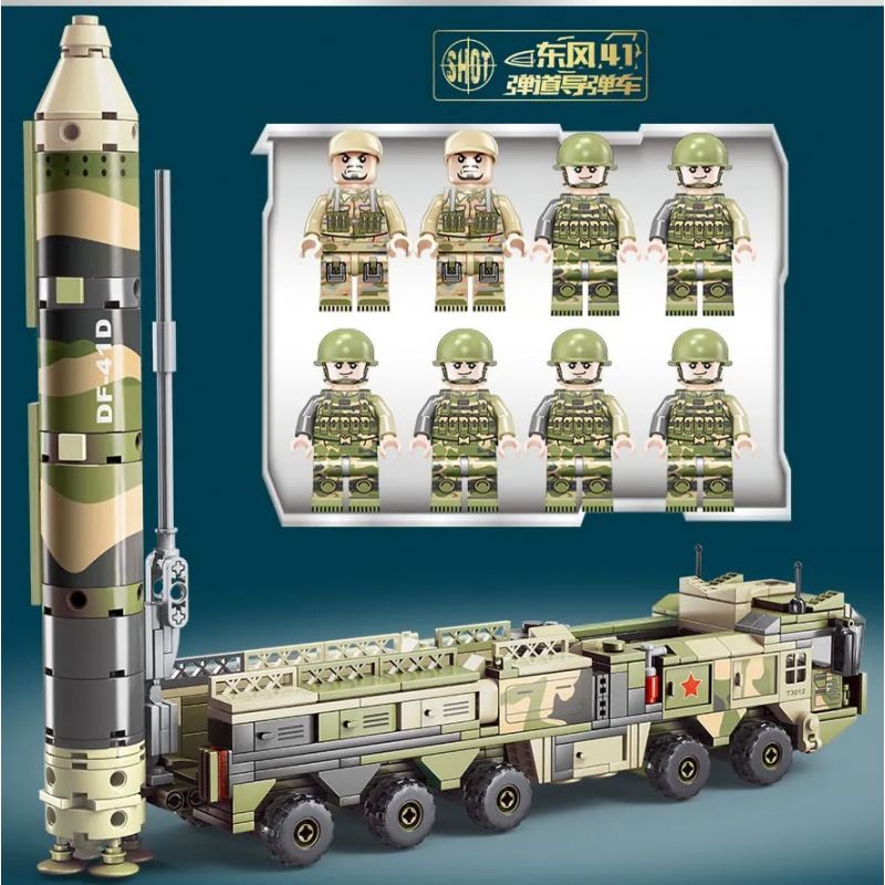 GAOMISI T3012 3012 non  XE TÊN LỬA ĐẠN ĐẠO DONGFENG 41 bộ đồ chơi xếp lắp ráp ghép mô hình Flourishing Age Strengthen The Army TANK & MILITARY 678 khối