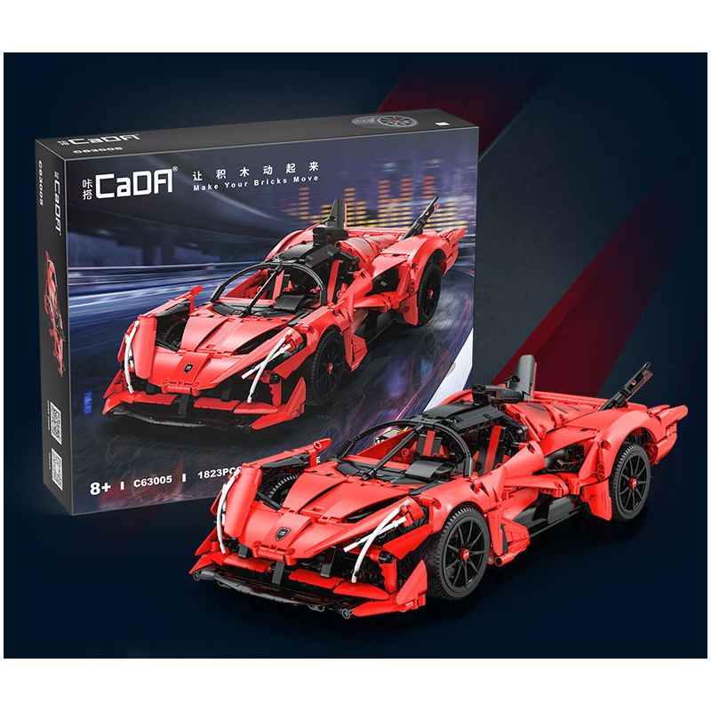 CADA DOUBLEE C63005 63005 non  SIÊU XE APE tỷ lệ 1:10 bộ đồ chơi xếp lắp ráp ghép mô hình Speed Champions Racing Cars APE SUPERCAR Đua Xe Công Thức 1823 khối