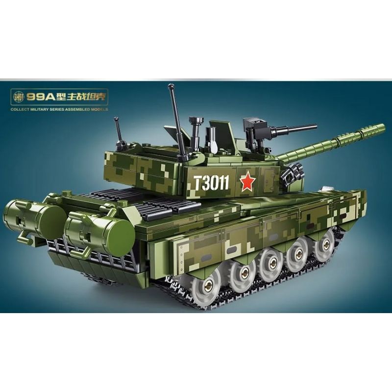 GAOMISI T3011 3011 non  XE TĂNG CHIẾN ĐẤU CHỦ LỰC 99A bộ đồ chơi xếp lắp ráp ghép mô hình Flourishing Age Strengthen The Army TANK & MILITARY 678 khối