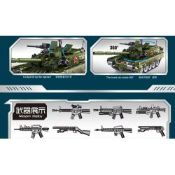 GAOMISI T3011 3011 non  XE TĂNG CHIẾN ĐẤU CHỦ LỰC 99A bộ đồ chơi xếp lắp ráp ghép mô hình Flourishing Age Strengthen The Army TANK & MILITARY 678 khối