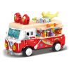 WEIGHT 2122 non  BỮA TIỆC TRÊN BÃI BIỂN bộ đồ chơi xếp lắp ráp ghép mô hình GOURMET CARS 624 khối