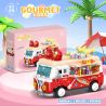 WEIGHT 2122 non  BỮA TIỆC TRÊN BÃI BIỂN bộ đồ chơi xếp lắp ráp ghép mô hình GOURMET CARS 624 khối