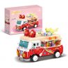 WEIGHT 2122 non  BỮA TIỆC TRÊN BÃI BIỂN bộ đồ chơi xếp lắp ráp ghép mô hình GOURMET CARS 624 khối