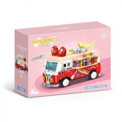 WEIGHT 2122 non  BỮA TIỆC TRÊN BÃI BIỂN bộ đồ chơi xếp lắp ráp ghép mô hình GOURMET CARS 624 khối