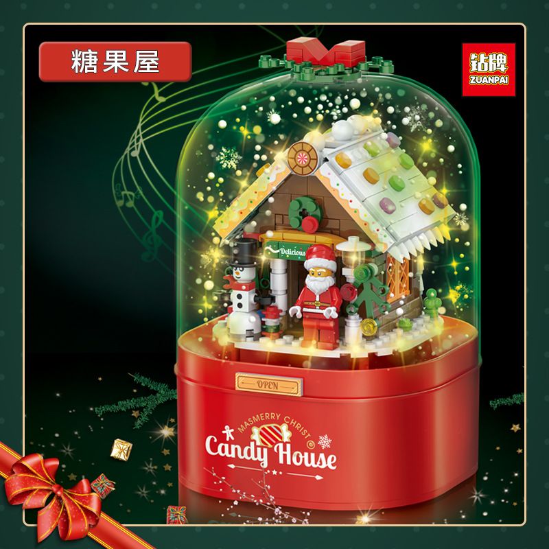 ZUANPAI Z003 non Lego NHÀ KẸO bộ đồ chơi xếp lắp ráp ghép mô hình Christmas CANDY HOUSE Giáng Sinh