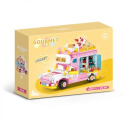 WEIGHT 2124 non  QUÁ NGỌT bộ đồ chơi xếp lắp ráp ghép mô hình GOURMET CARS 630 khối