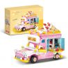 WEIGHT 2124 non  QUÁ NGỌT bộ đồ chơi xếp lắp ráp ghép mô hình GOURMET CARS 630 khối