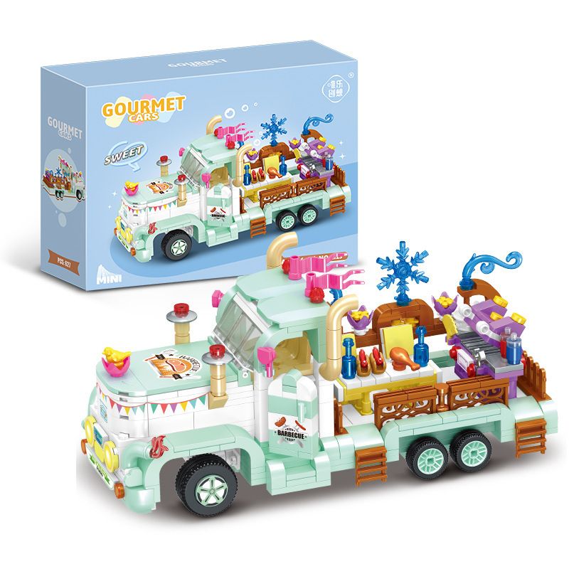 WEIGHT 2123 non  SUY NGHĨ HAI LẦN VỀ NƯỚNG bộ đồ chơi xếp lắp ráp ghép mô hình GOURMET CARS 627 khối