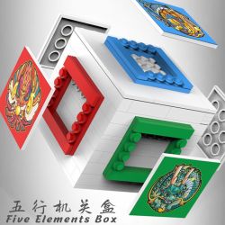 W30 non  HỘP NGŨ HÀNH bộ đồ chơi xếp lắp ráp ghép mô hình Creator PUZZLE FIVE ELEMENTS BOX Sáng Tạo 235 khối