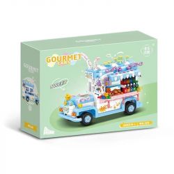 WEIGHT 2121 non  THỎ ĐÓI QUÁ bộ đồ chơi xếp lắp ráp ghép mô hình GOURMET CARS 641 khối