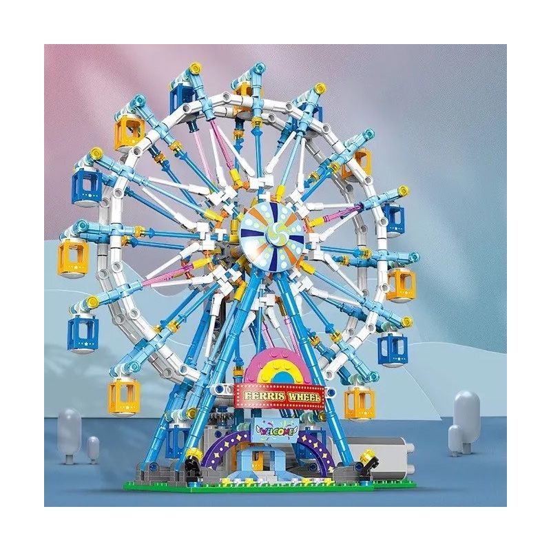 XINGBAO XB-18023 18023 XB18023 non  BÁNH XE ĐU QUAY HẠNH PHÚC bộ đồ chơi xếp lắp ráp ghép mô hình  ELECTRIC FERRIS WHEEL Kỹ Thuật Công Nghệ Cao Mô Hình Phương Tiện 870 khối