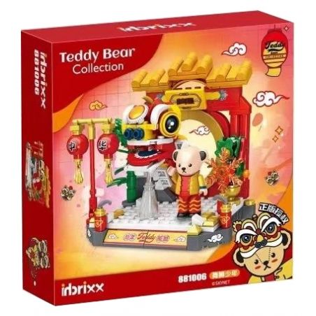 INBRIXX 881006 non  CẬU BÉ MÚA LÂN bộ đồ chơi xếp lắp ráp ghép mô hình TEDDY BEAR