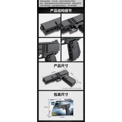 Kazi KY88005 88005 non  SÚNG MÁY HẠNG NẶNG GATLING 8 TỔ HỢP bộ đồ chơi xếp lắp ráp ghép mô hình Gun MILITARY 440 khối