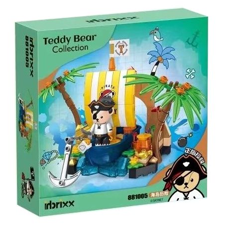 INBRIXX 881005 non  CUỘC PHIÊU LƯU TRÊN ĐẢO bộ đồ chơi xếp lắp ráp ghép mô hình TEDDY BEAR