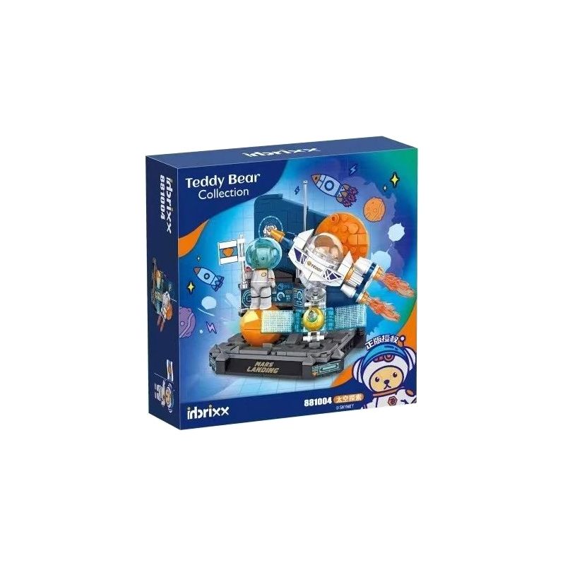 INBRIXX 881004 non Lego THÁM HIỂM KHÔNG GIAN bộ đồ chơi xếp lắp ráp ghép mô hình TEDDY BEAR