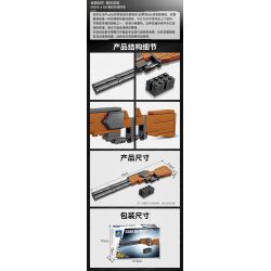 Kazi KY88005 88005 non  SÚNG MÁY HẠNG NẶNG GATLING 8 TỔ HỢP bộ đồ chơi xếp lắp ráp ghép mô hình Gun MILITARY 440 khối