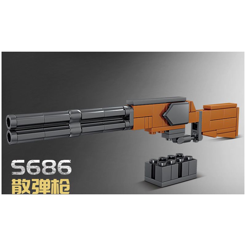 Kazi KY88005 88005 non  SÚNG MÁY HẠNG NẶNG GATLING 8 TỔ HỢP bộ đồ chơi xếp lắp ráp ghép mô hình Gun MILITARY 440 khối