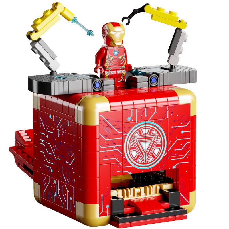 LW 2075 non Lego HỘP THÉP bộ đồ chơi xếp lắp ráp ghép mô hình Marvel Super Heroes IRON BOX Siêu Anh Hùng Marvel 503 khối