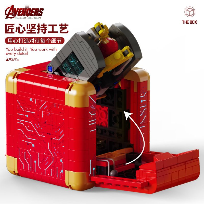 LW 2075 non  HỘP THÉP bộ đồ chơi xếp lắp ráp ghép mô hình Marvel Super Heroes IRON BOX Siêu Anh Hùng Marvel 503 khối