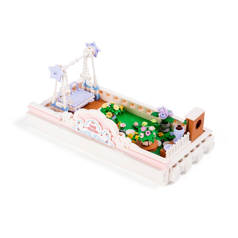 WEKKI 506115 non Lego KHU VƯỜN TRÊN MÂY bộ đồ chơi xếp lắp ráp ghép mô hình ONE ROOM HANGING GARDEN