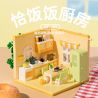 WEKKI 506113 non  BẾP CƠM CHIA bộ đồ chơi xếp lắp ráp ghép mô hình ONE ROOM GOURMET'S KITCHEN 436 khối