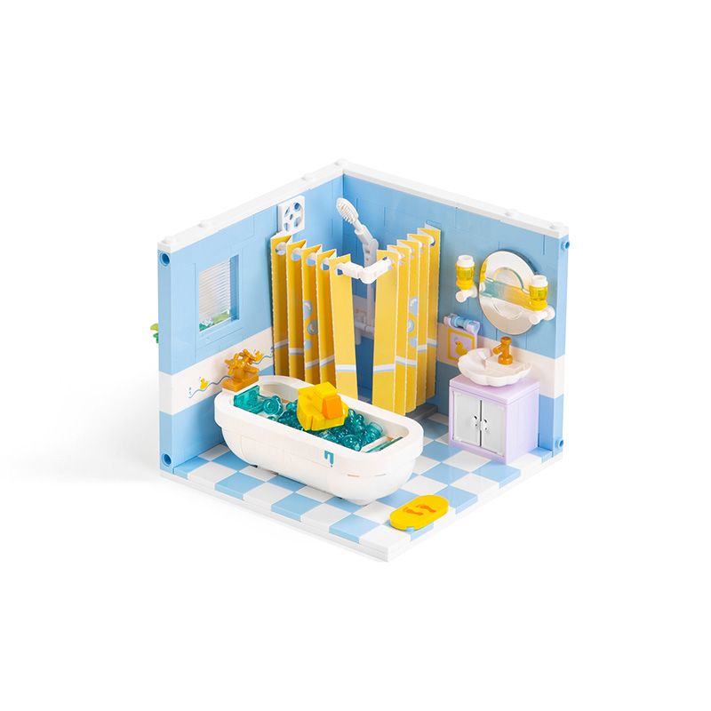 WEKKI 506111 non Lego TẮM BONG BÓNG bộ đồ chơi xếp lắp ráp ghép mô hình ONE ROOM BUBBLE'S BATHROOM 362 khối