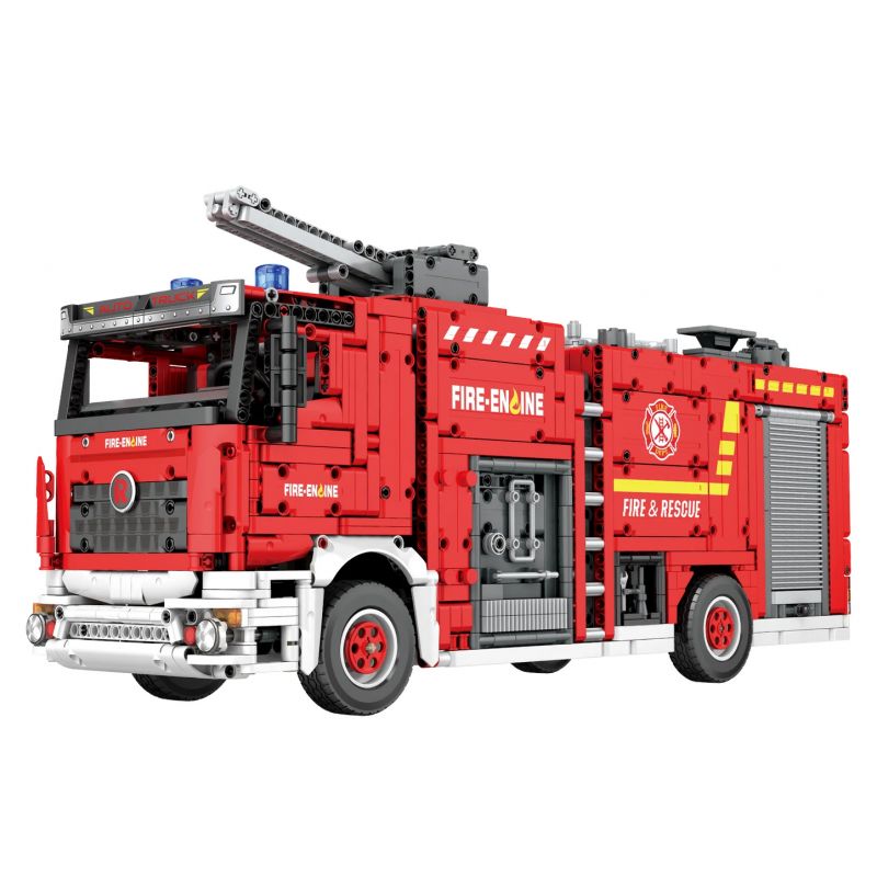 REOBRIX 22008 non Lego XE CỨU HỎA bộ đồ chơi xếp lắp ráp ghép mô hình Technic FIRE LADDER TRUCK Kỹ Thuật Công Nghệ Cao Mô Hình Phương Tiện 2888 khối