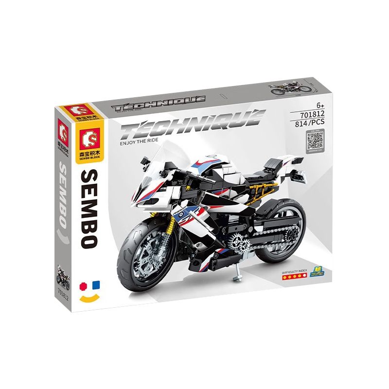SEMBO 701812 non  BMWS1000TT bộ đồ chơi xếp lắp ráp ghép mô hình  BMW S1000TT Kỹ Thuật Công Nghệ Cao Mô Hình Phương Tiện 814 khối