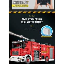 REOBRIX 22008 non  XE CỨU HỎA bộ đồ chơi xếp lắp ráp ghép mô hình  FIRE LADDER TRUCK Kỹ Thuật Công Nghệ Cao Mô Hình Phương Tiện 2888 khối