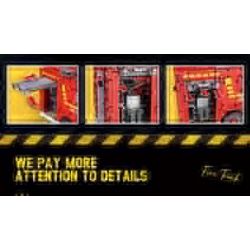 REOBRIX 22008 non  XE CỨU HỎA bộ đồ chơi xếp lắp ráp ghép mô hình  FIRE LADDER TRUCK Kỹ Thuật Công Nghệ Cao Mô Hình Phương Tiện 2888 khối