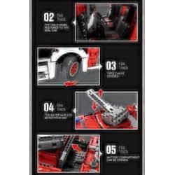 REOBRIX 22008 non  XE CỨU HỎA bộ đồ chơi xếp lắp ráp ghép mô hình  FIRE LADDER TRUCK Kỹ Thuật Công Nghệ Cao Mô Hình Phương Tiện 2888 khối