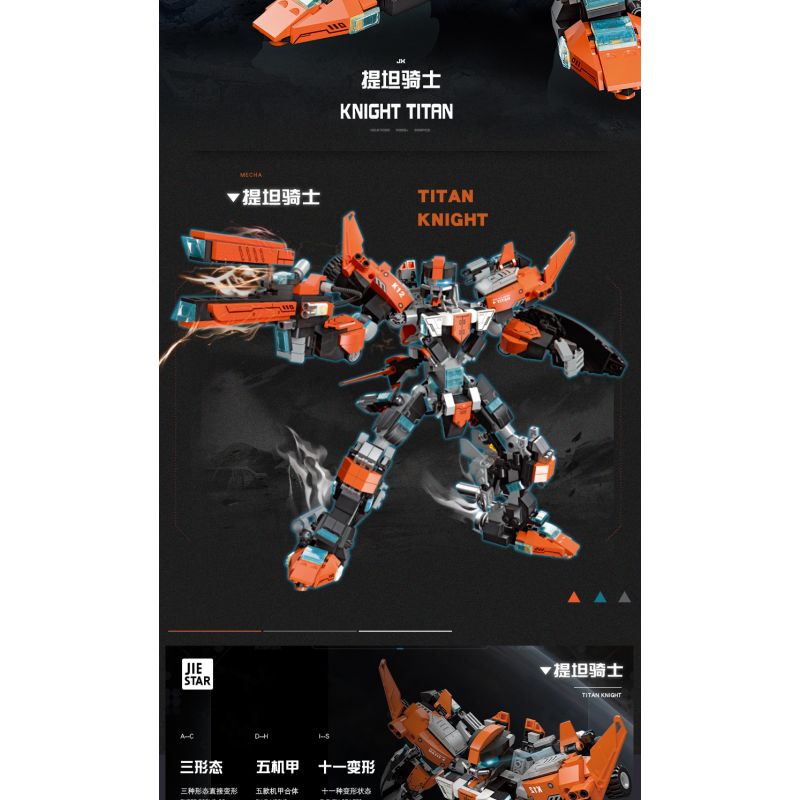 JIESTAR 67030 non  HIỆP SĨ TITAN bộ đồ chơi xếp lắp ráp ghép mô hình 996 khối