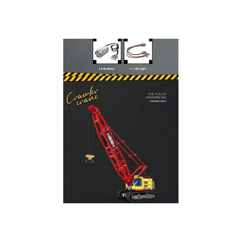 REOBRIX 22006 non  CẨU TRỤC BÁNH XÍCH bộ đồ chơi xếp lắp ráp ghép mô hình  CRAWLER CRANE Kỹ Thuật Công Nghệ Cao Mô Hình Phương Tiện 1322 khối