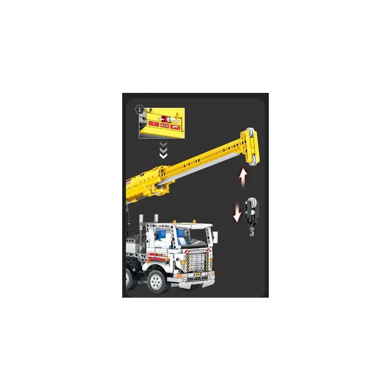 REOBRIX 22007 non  MÁY TRỤC bộ đồ chơi xếp lắp ráp ghép mô hình  MULTIPLE FUNCTION AUTOCRANE Kỹ Thuật Công Nghệ Cao Mô Hình Phương Tiện 2206 khối