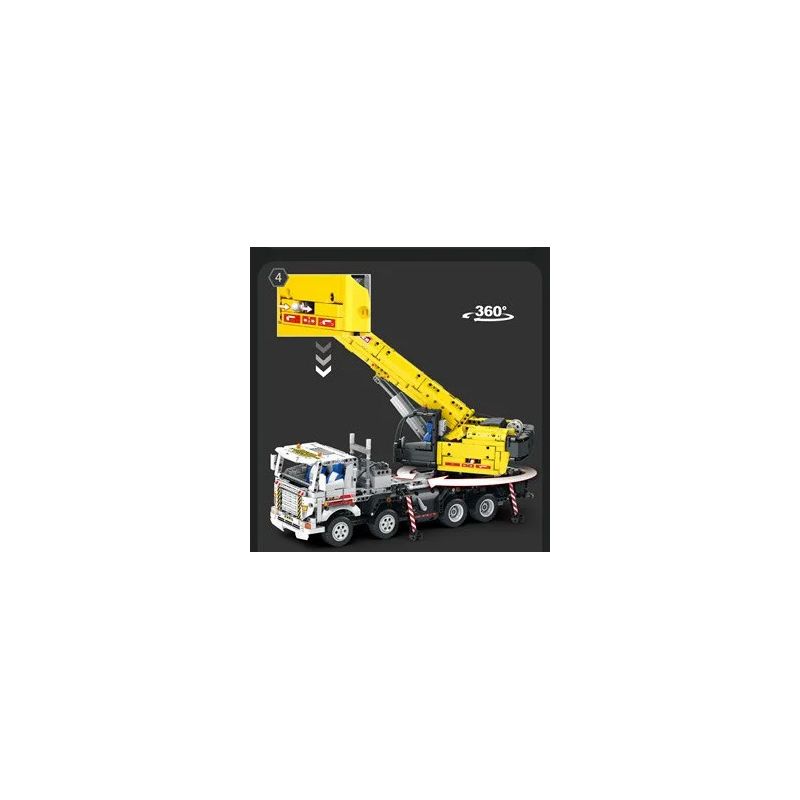 REOBRIX 22007 non  MÁY TRỤC bộ đồ chơi xếp lắp ráp ghép mô hình  MULTIPLE FUNCTION AUTOCRANE Kỹ Thuật Công Nghệ Cao Mô Hình Phương Tiện 2206 khối