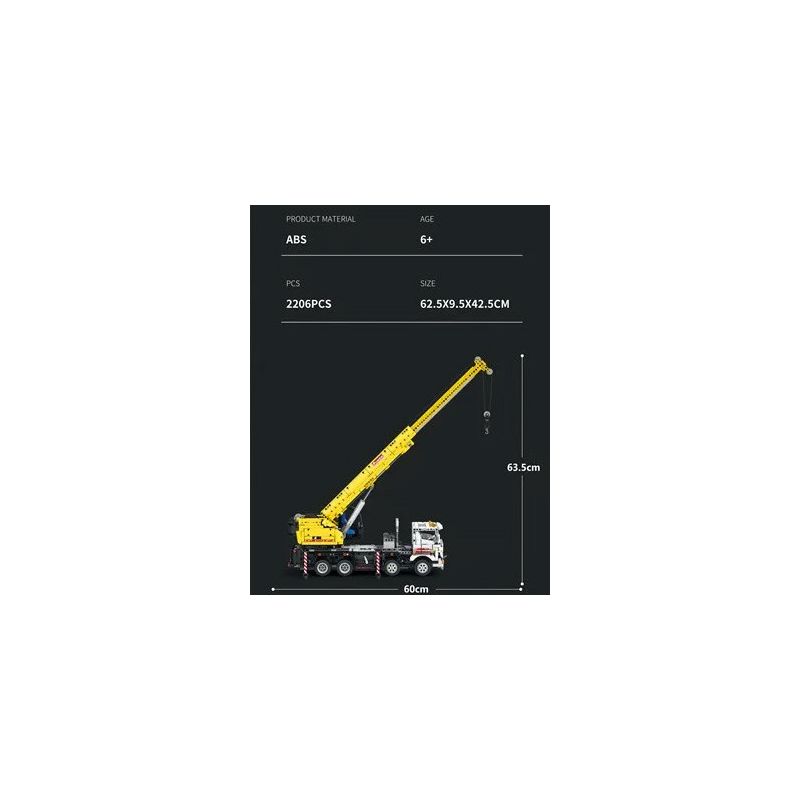 REOBRIX 22007 non  MÁY TRỤC bộ đồ chơi xếp lắp ráp ghép mô hình  MULTIPLE FUNCTION AUTOCRANE Kỹ Thuật Công Nghệ Cao Mô Hình Phương Tiện 2206 khối