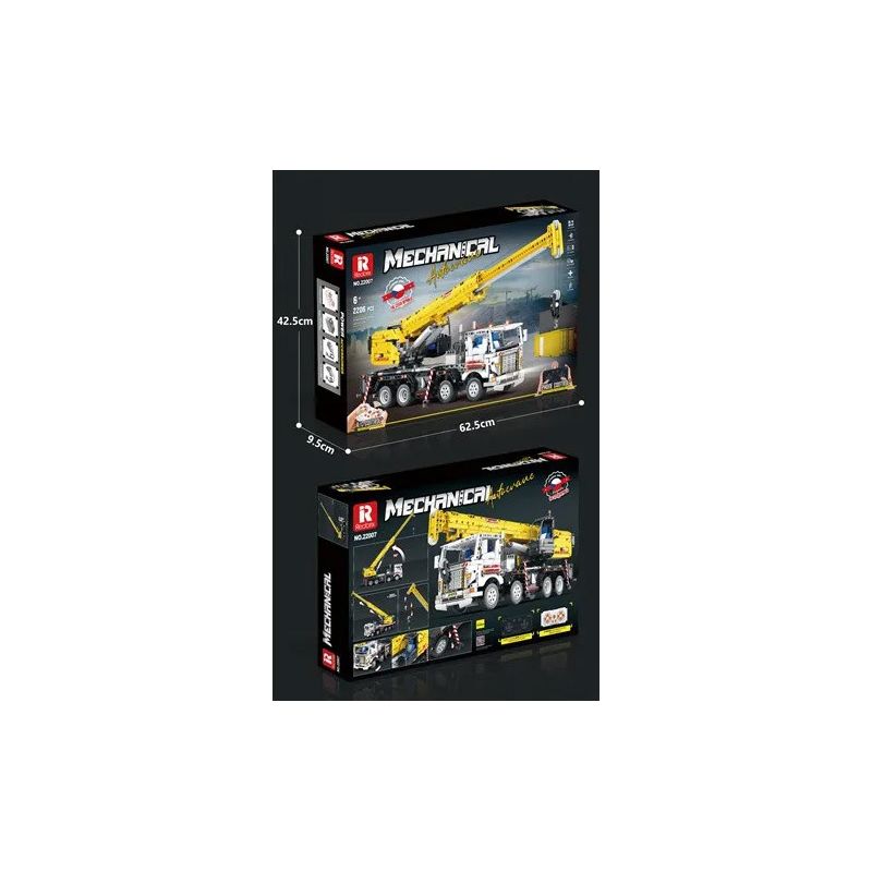 REOBRIX 22007 non  MÁY TRỤC bộ đồ chơi xếp lắp ráp ghép mô hình  MULTIPLE FUNCTION AUTOCRANE Kỹ Thuật Công Nghệ Cao Mô Hình Phương Tiện 2206 khối