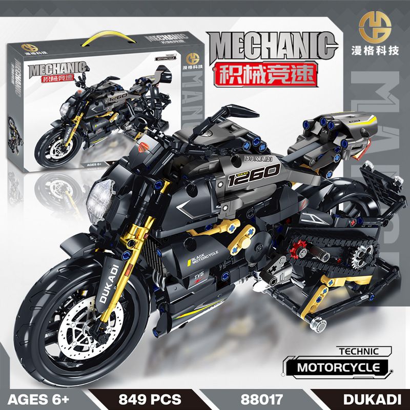MANGE TECHNOLOGY 88017 non  DUCATI1260 tỷ lệ 1:12 bộ đồ chơi xếp lắp ráp ghép mô hình  Kỹ Thuật Công Nghệ Cao Mô Hình Phương Tiện 849 khối