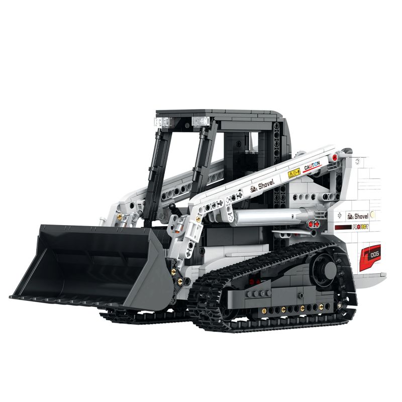 REOBRIX 22004 non Lego MÁY XÚC LẬT BOBCAT bộ đồ chơi xếp lắp ráp ghép mô hình Technic BOBCAT SKID STEER LOADER Kỹ Thuật Công Nghệ Cao Mô Hình Phương Tiện 1366 khối