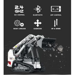 REOBRIX 22004 non  MÁY XÚC LẬT BOBCAT bộ đồ chơi xếp lắp ráp ghép mô hình  BOBCAT SKID STEER LOADER Kỹ Thuật Công Nghệ Cao Mô Hình Phương Tiện 1366 khối